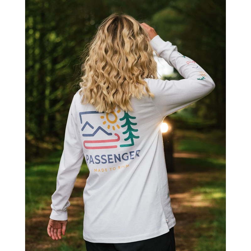 Phoenix Recyceltes Langarmshirt – Wei