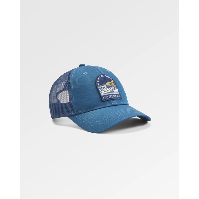 Waves & Trees Bio-Baumwolle Trucker Cap – Gezeitenblau