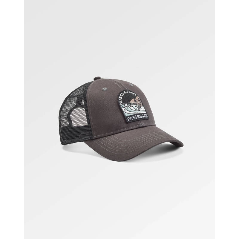 Waves & Trees Bio-Baumwolle Trucker Cap – Holzkohle