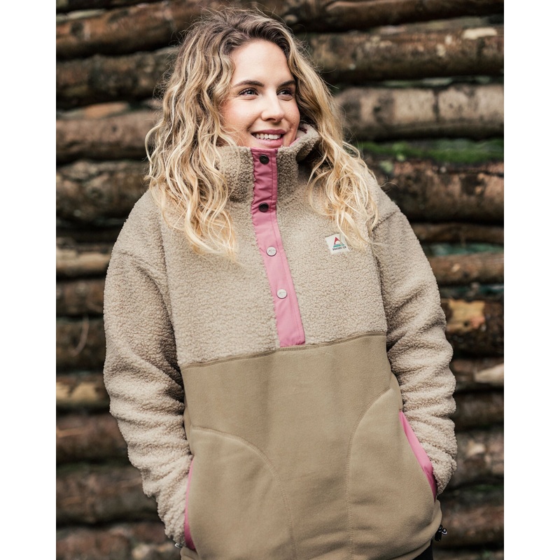 Calla Kapuzen Recyceltes Polar-Fleece mit Futter – Feder/Keks