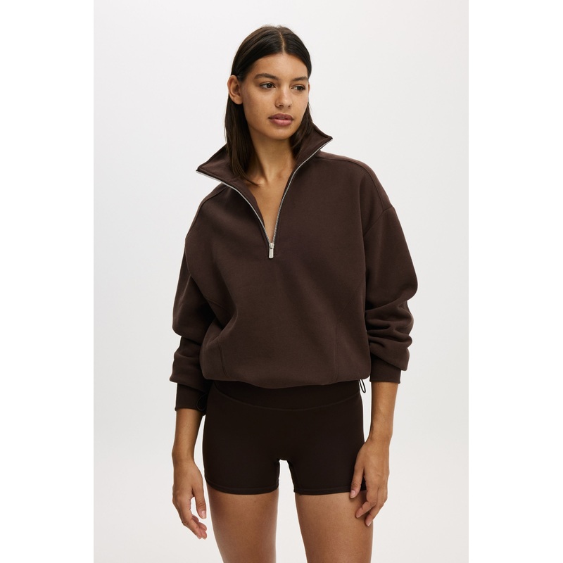 Plush Half Zip Sweatshirt|2XS|XS|S|M|L|XL|2XL