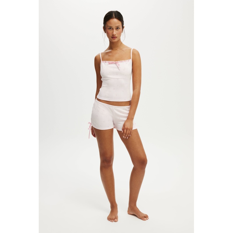 Pointelle Ruched Boyshort|2XS|XS|S|M|L|XL|2XL