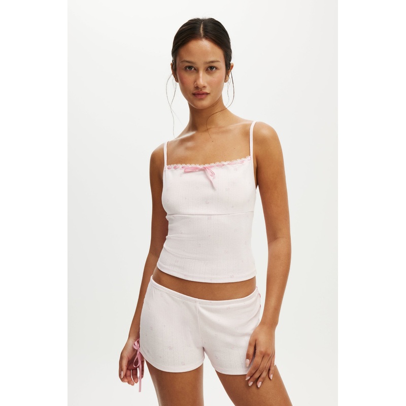 Pointelle Square Neck Cami|2XS|XS|S|M|L|XL|2XL