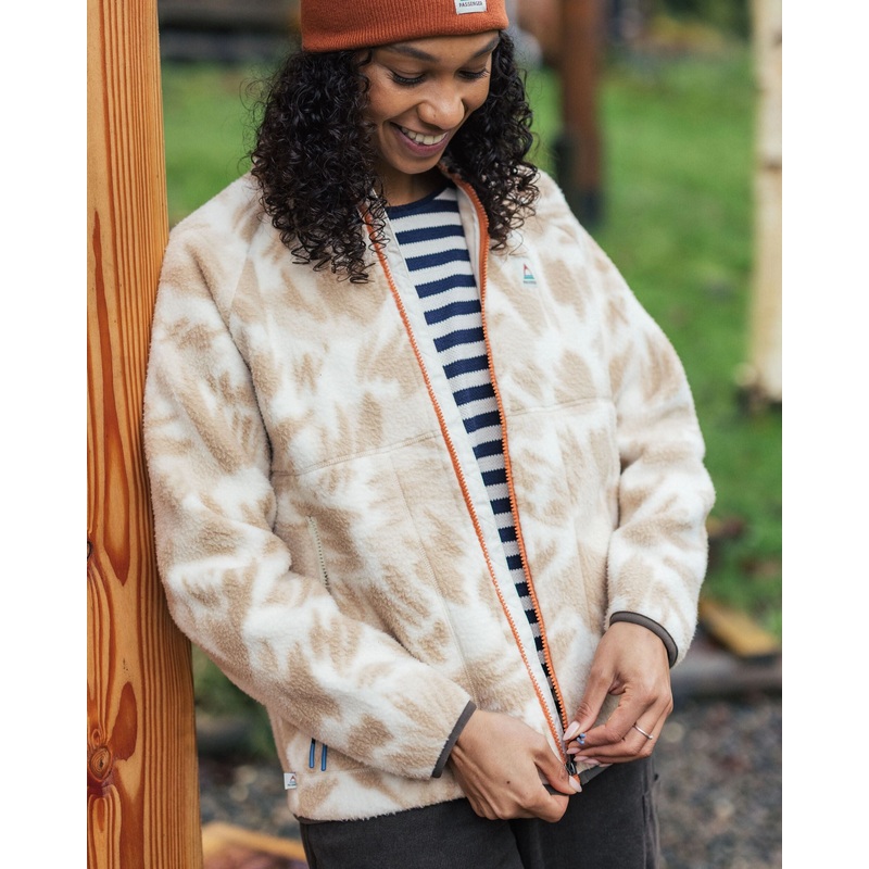 Fairbanks 2.0 Full Zip Recyceltes Sherpa-Fleece – Abstrakte Bergbirke