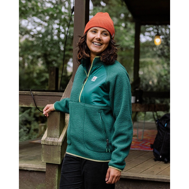 Home 2.0 1/2 Zip Recyceltes Sherpa-Fleece – Regenwald