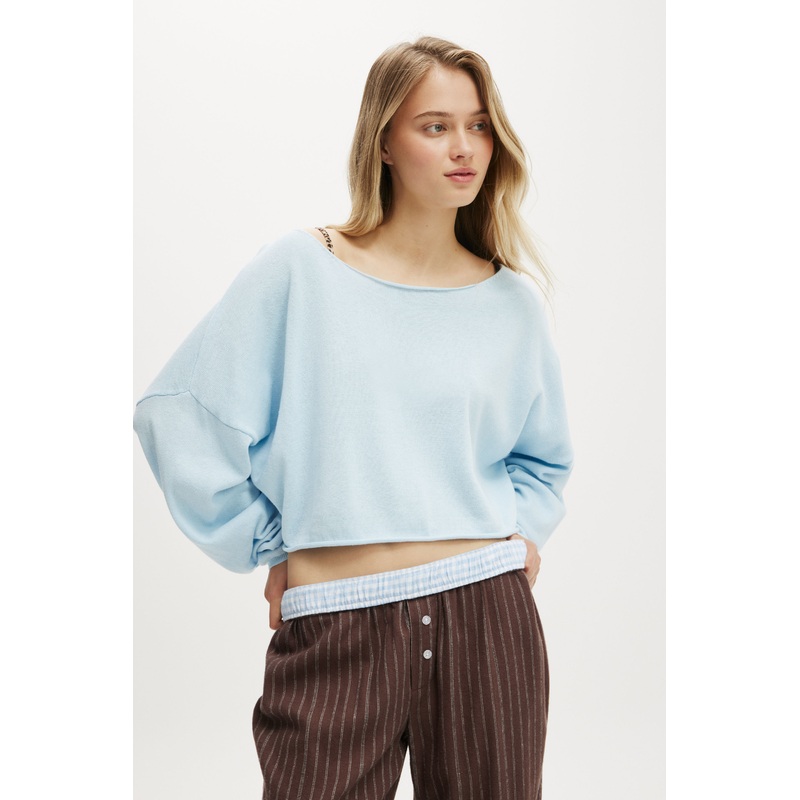 Off The Shoulder Cropped Knit|3XS|2XS|XS|S|M|L|XL|2XL|3XL|4XL|5XL