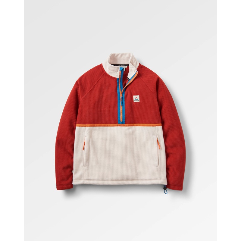 Off Trail recycelter Grid-Polarfleece – Rotocker/Birke