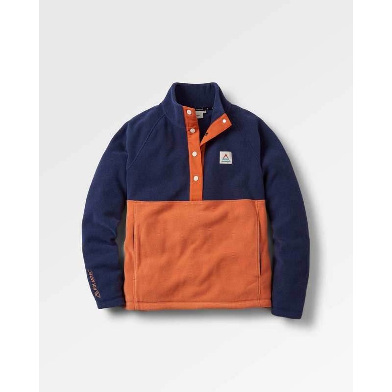 Snowdrop Pullover aus recyceltem Polartec Fleece – Tiefes Marineblau