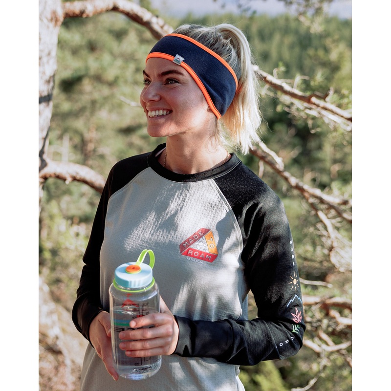 Atlantis Recyceltes Base Layer Langarm-T-Shirt – Schwarz/Grau Meliert