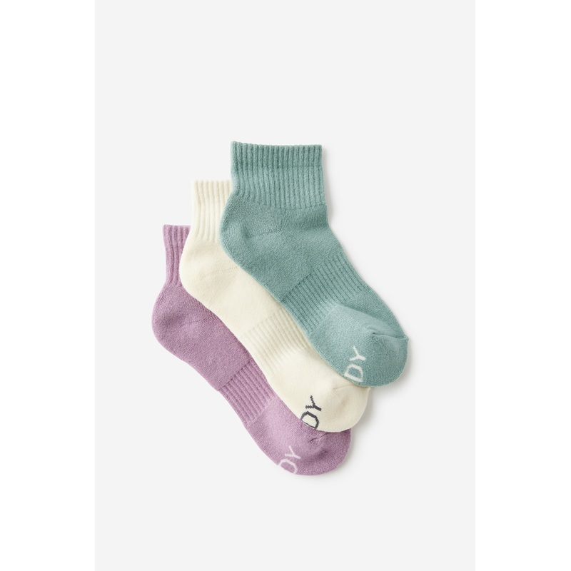 Body Qtr Crew Sock 3Pk|OS