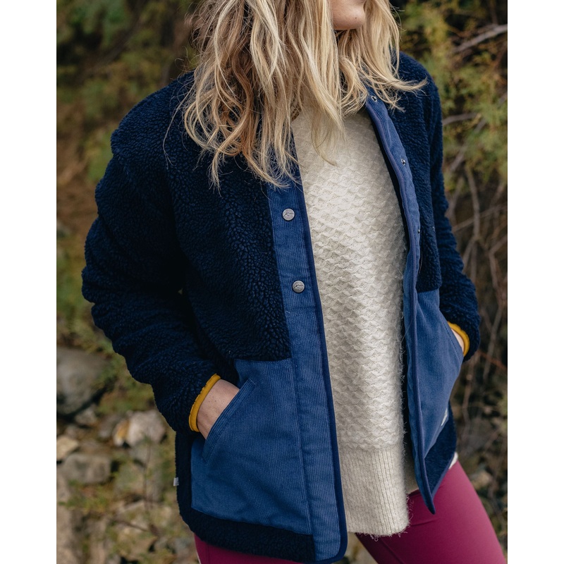 Clover 2.0 Recyceltes Sherpa-Fleece – Tiefes Marineblau