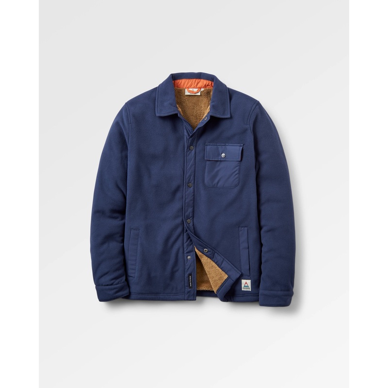 Firelight Sherpa gefttertes Overshirt – Tiefes Marineblau