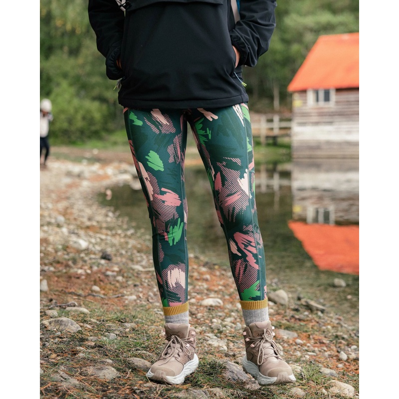 Mantra Recycelte Aktiv Leggings – Abstrakte Bergtanne