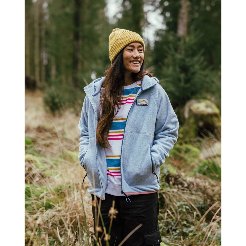 Nordkste 2.0 Full Zip Recyceltes Sherpa-Fleece – Blauer Nebel