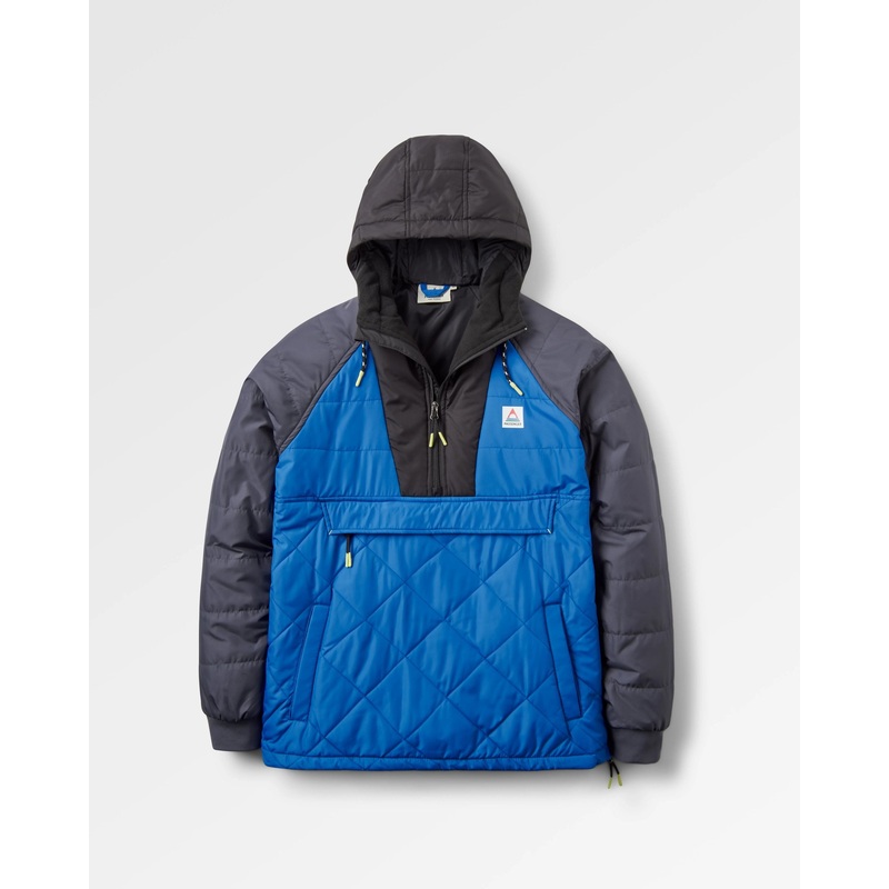 Oceanic recycelte isolierte 1/2 Zip Jacke – Azurblau/Kohle