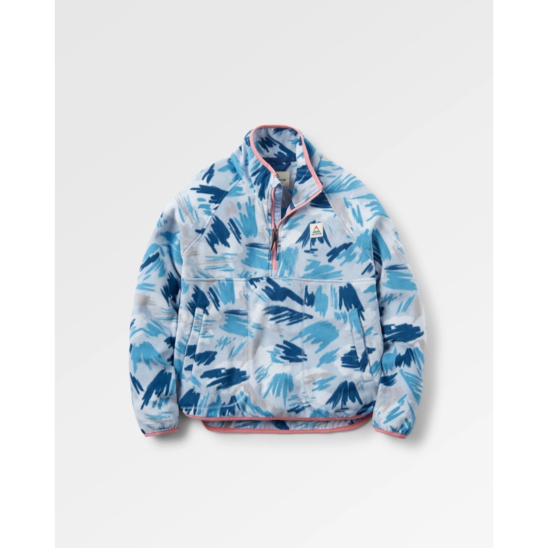 Sorrel recyceltes Polarfleece – Abstrakt Berg Blau Nebel