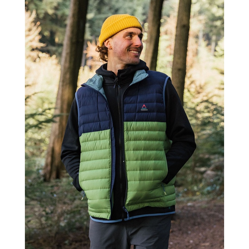 Ashland Down Recyceltes Top – Dunkles Marineblau/Birnengrn