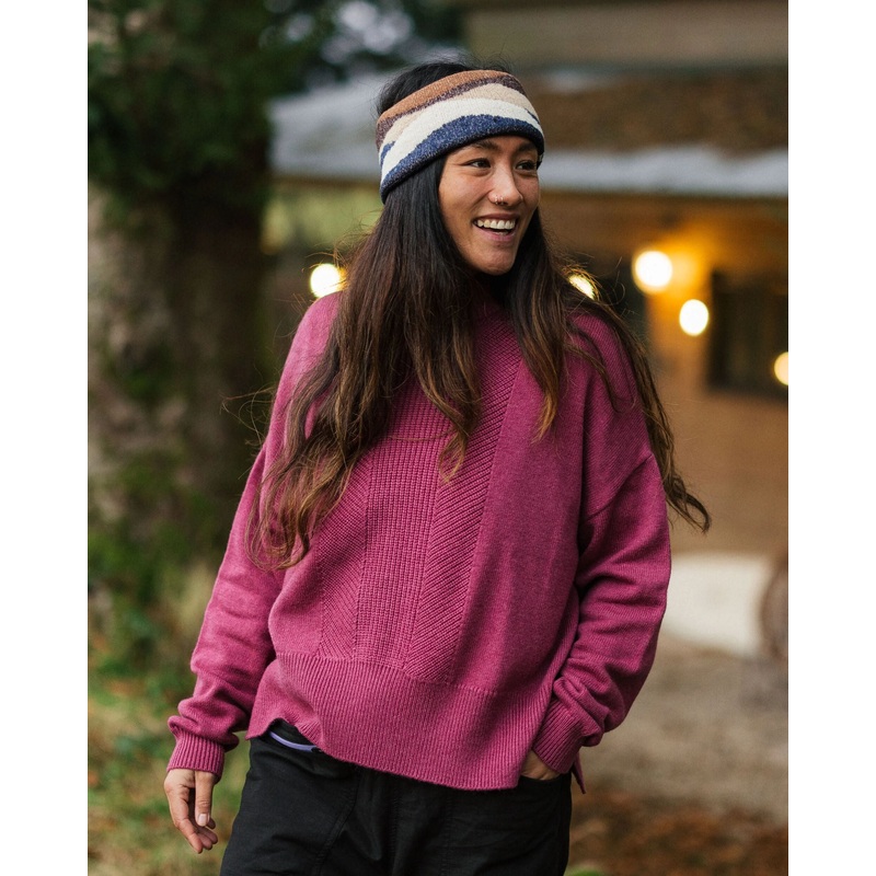 Hideout bergroer Bio-Strickpullover – Rhabarber