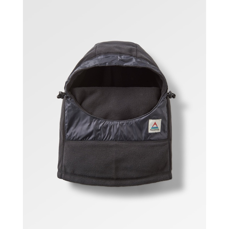 Snow Lodge recyceltes Polar-Fleece-Kapuze – Schwarz