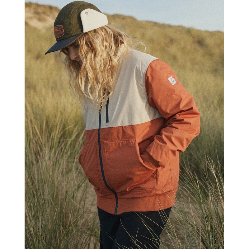 Finn Recycelte Polar-Fleece geftterte Jacke – Gebrannter Ton