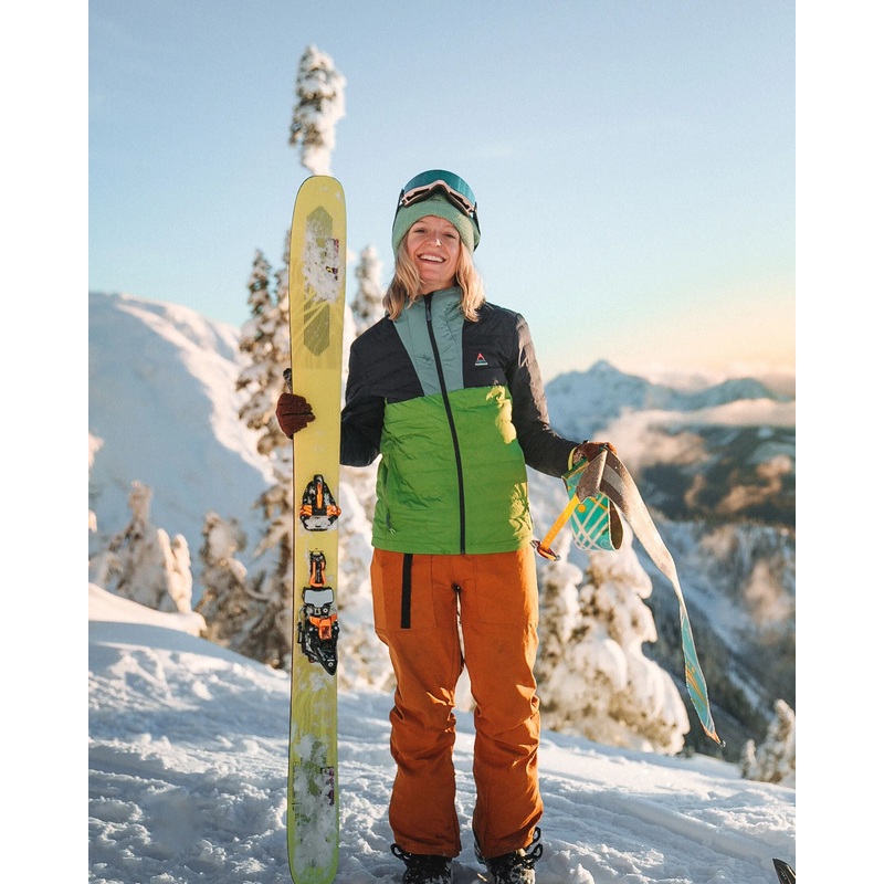 Northstar Daunenjacke aus recyceltem Material – Sattes Marineblau/Birnengrn/Arktis