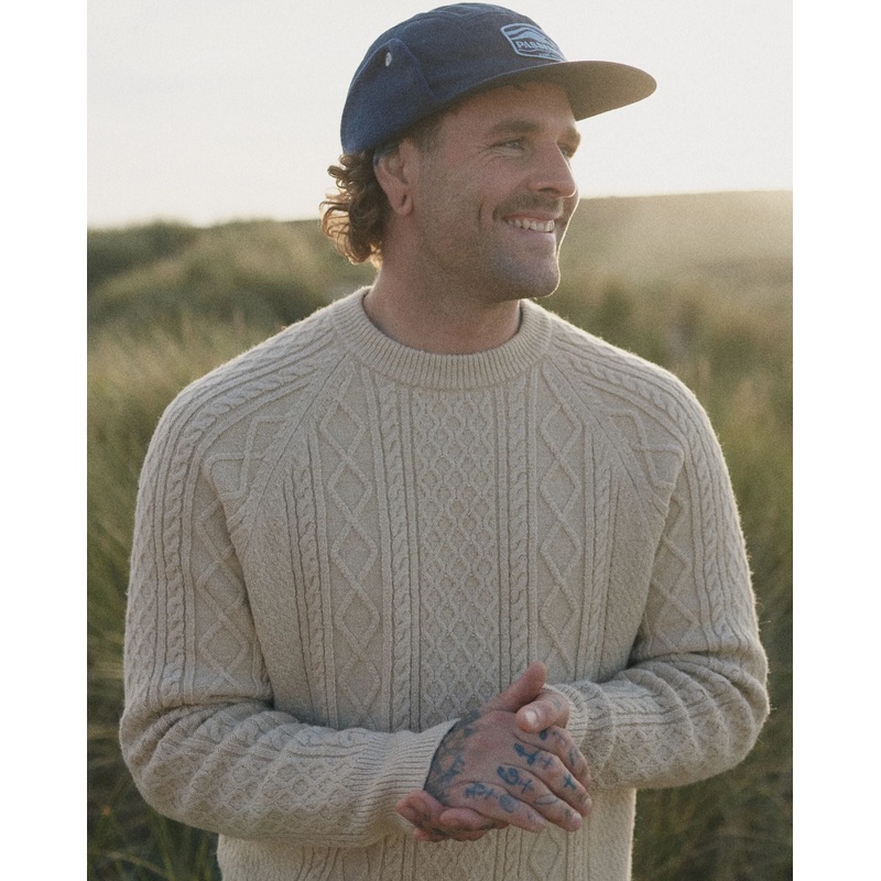 Sandbar Kabelstrickpullover – Stein