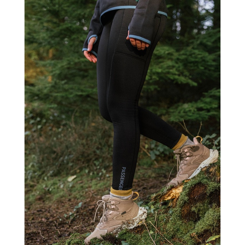 Wintergreen Recycelte Polartec Leggings – Schwarz