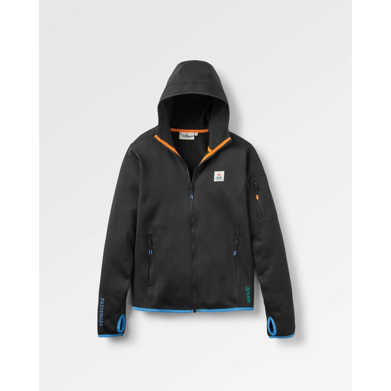 Wintergreen Recycelter Polartec Fleece-Hoodie – Schwarz