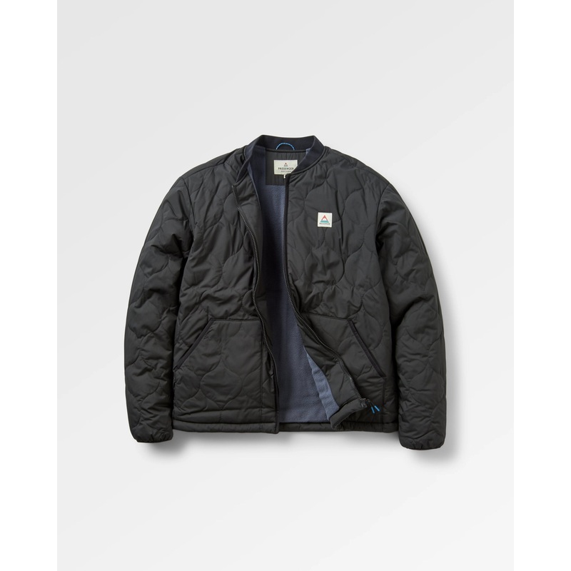 Hytte Recycelte Fleece-geftterte Jacke – Schwarz