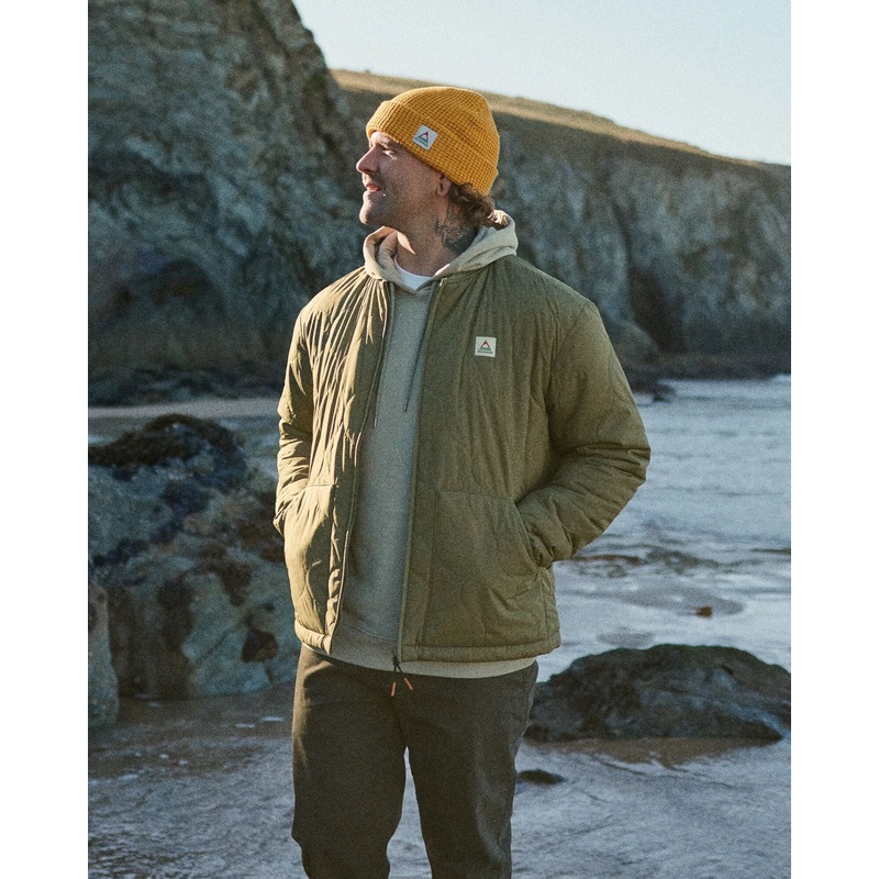 Hytte Recycelte Fleece-geftterte Jacke – Staubiges Olivengrn