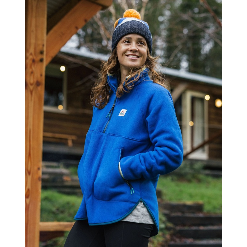 Folksy recyceltes Sherpa-Fleece – Azurblau