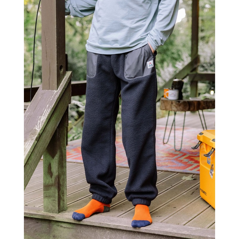 Offgrid recycelte Sherpa-Fleece-Jogginghose – Schwarz