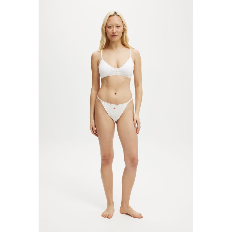 Organic Cotton Frill G String Brief