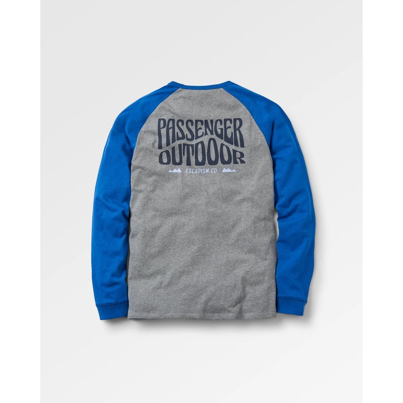 Yuca Bio-Baumwolle Langarmshirt – Azurblauer Mergel