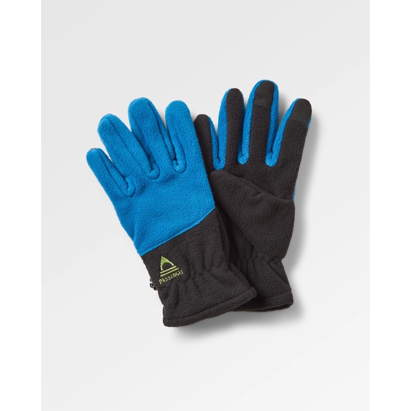 Daytrip Recycelte Polar-Fleece Touchscreen-Handschuhe – Schwarz/Tidenblau