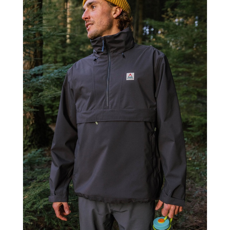 Diablo Wasserabweisender Smock aus recyceltem Material – Verblasstes Schwarz