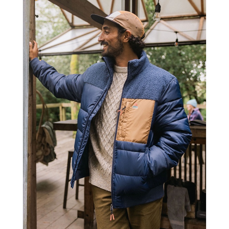 Journey Recycelte Isolierjacke – Sattes Marineblau/Dunkles Denim