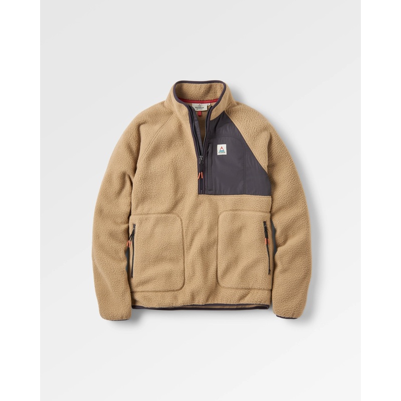 Offgrid 1/2 Zip recyceltes Sherpa-Fleece – Biskuit