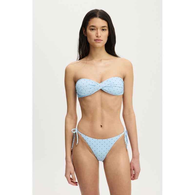 Twist Front Strapless Bandeau Bikini Top