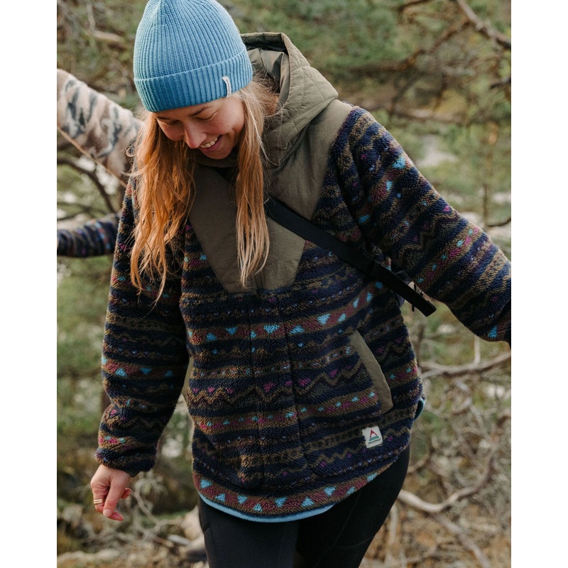 Beaumont Recyceltes Sherpa Kapuzen-Fleece – Berg Geo Multi