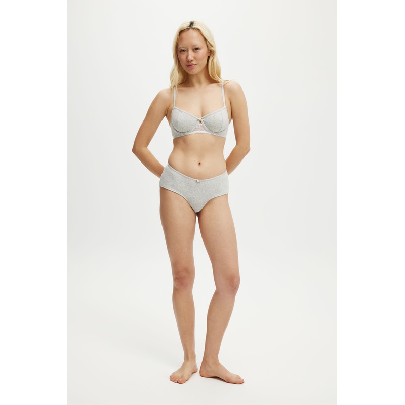 Sophie Cotton Pointelle Boyshort Brief