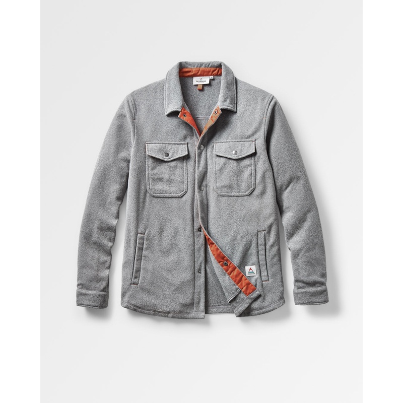 Maple Recyceltes Polar-Fleece-HemdMaple Polar-Fleece-Hemd – Graumeliert