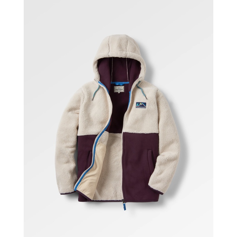 Nestling Recyceltes Polar-geftterte Sherpa-Fleece – Tief Pflaume