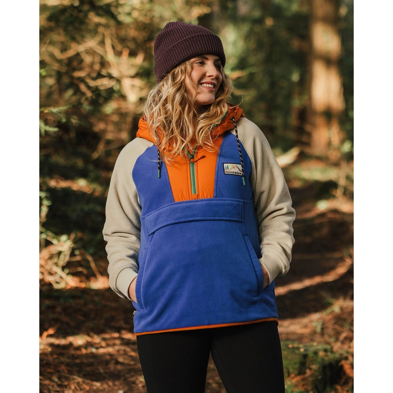 Alexander Recyceltes Polar-Kapuzenfleece – Azurblau