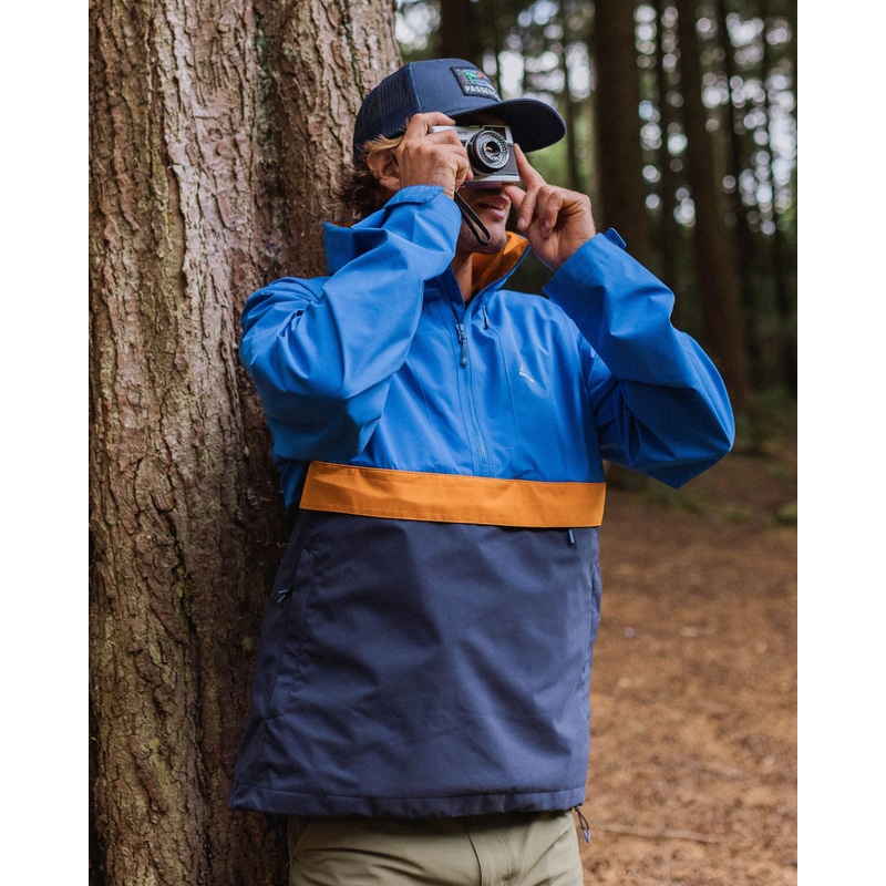 Diablo Wasserabweisender Smock aus recyceltem Material – Azurblau
