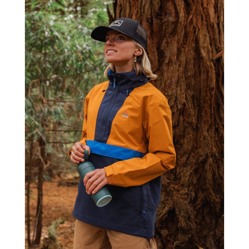 Skyline Recycelte Wasserabweisender Smock – Sonnenaufgang Orange