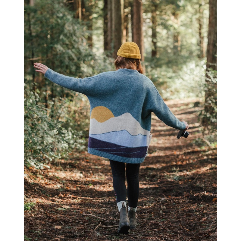 Vista Recycelter Strickcardigan – Arktis