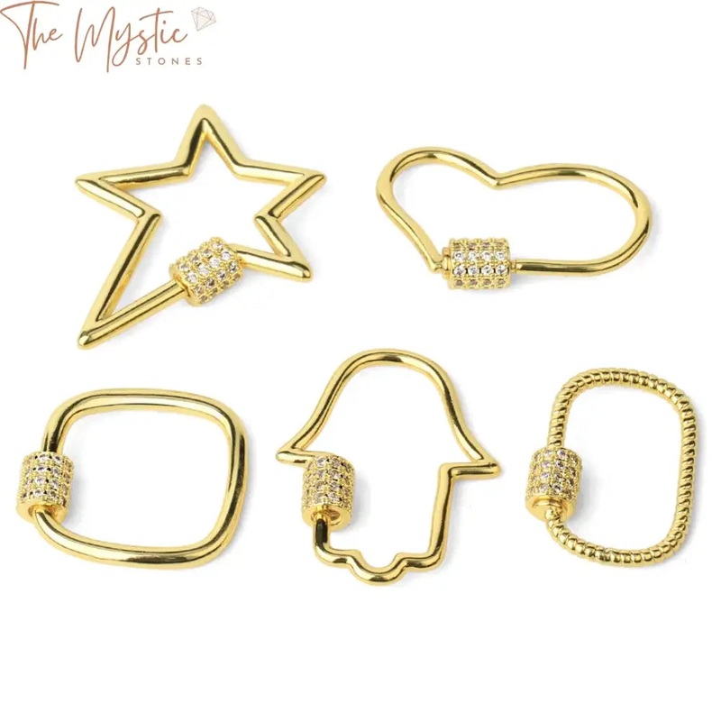 Zircon Charm Assortment – Metal Connectors for DIY Jewelry