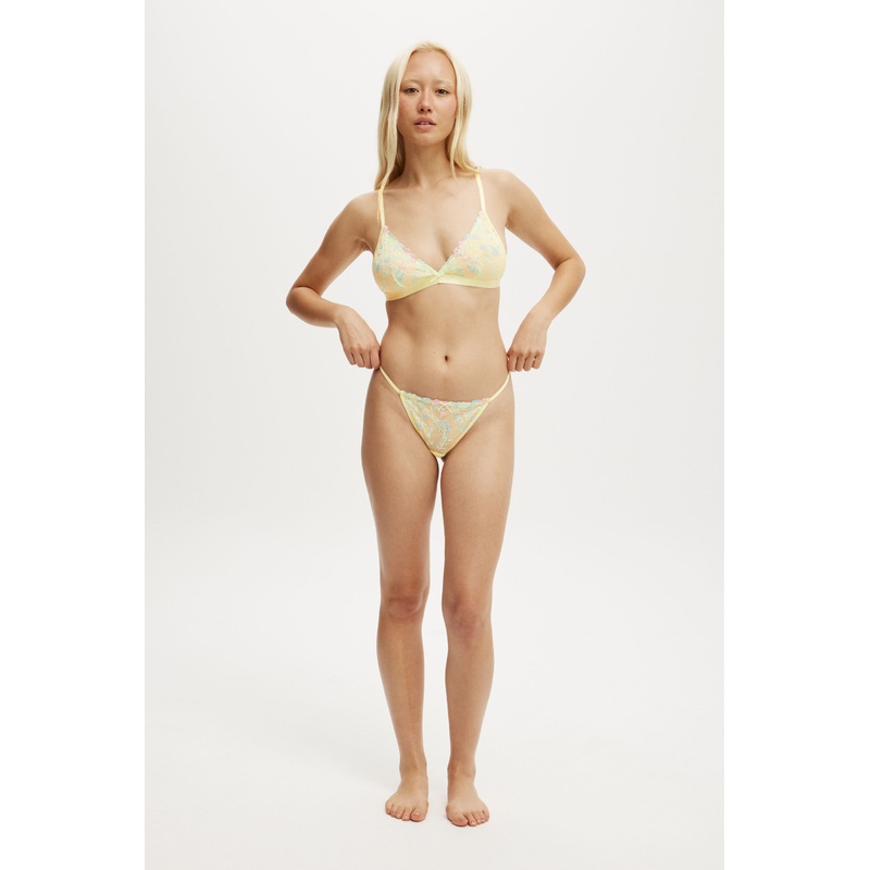 Margot Embroidered Mesh Tanga G String Brief