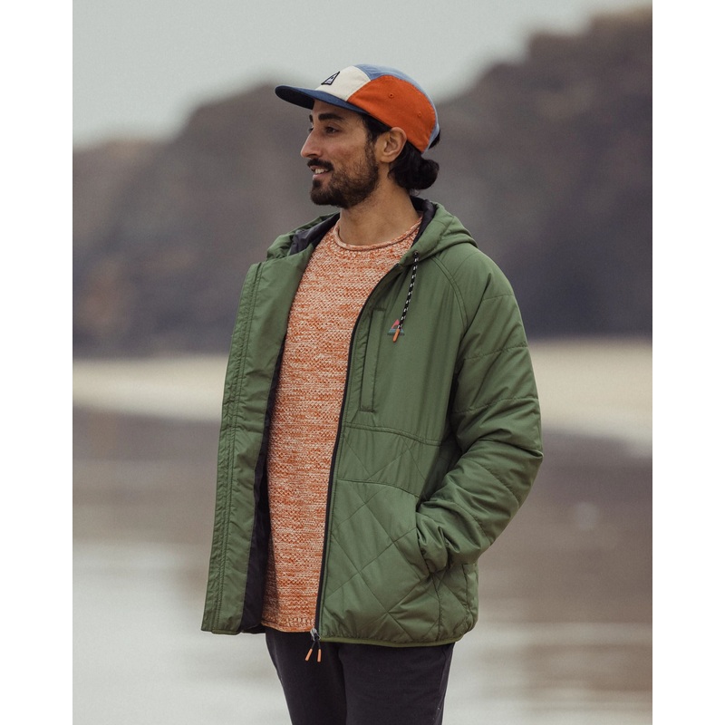 Dylan Recycelte Isolierte Jacke mit Reiverschluss – Wildgrn